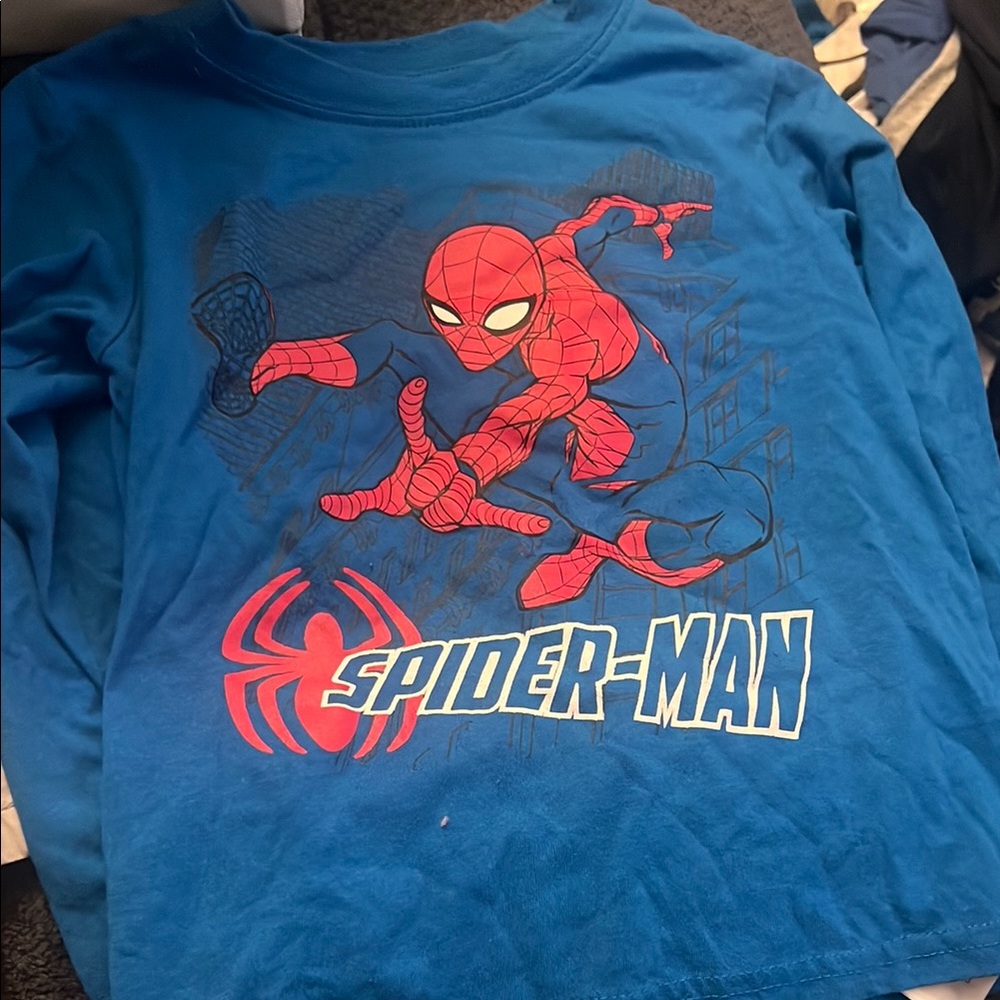 Spiderman Kids Shirt - Blue and Red